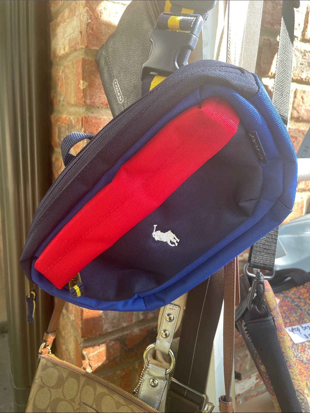 Polo by Ralph Lauren Navy, Royal Blue & Red Fanny Pack